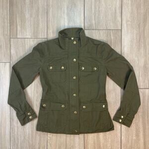 J.Crew Downtown Field Military Jacket Womens Size XS Olive Green NWOT